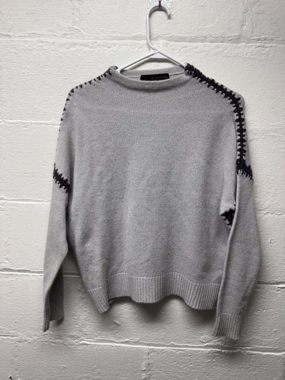 360cashmere Grey Crew Sweater